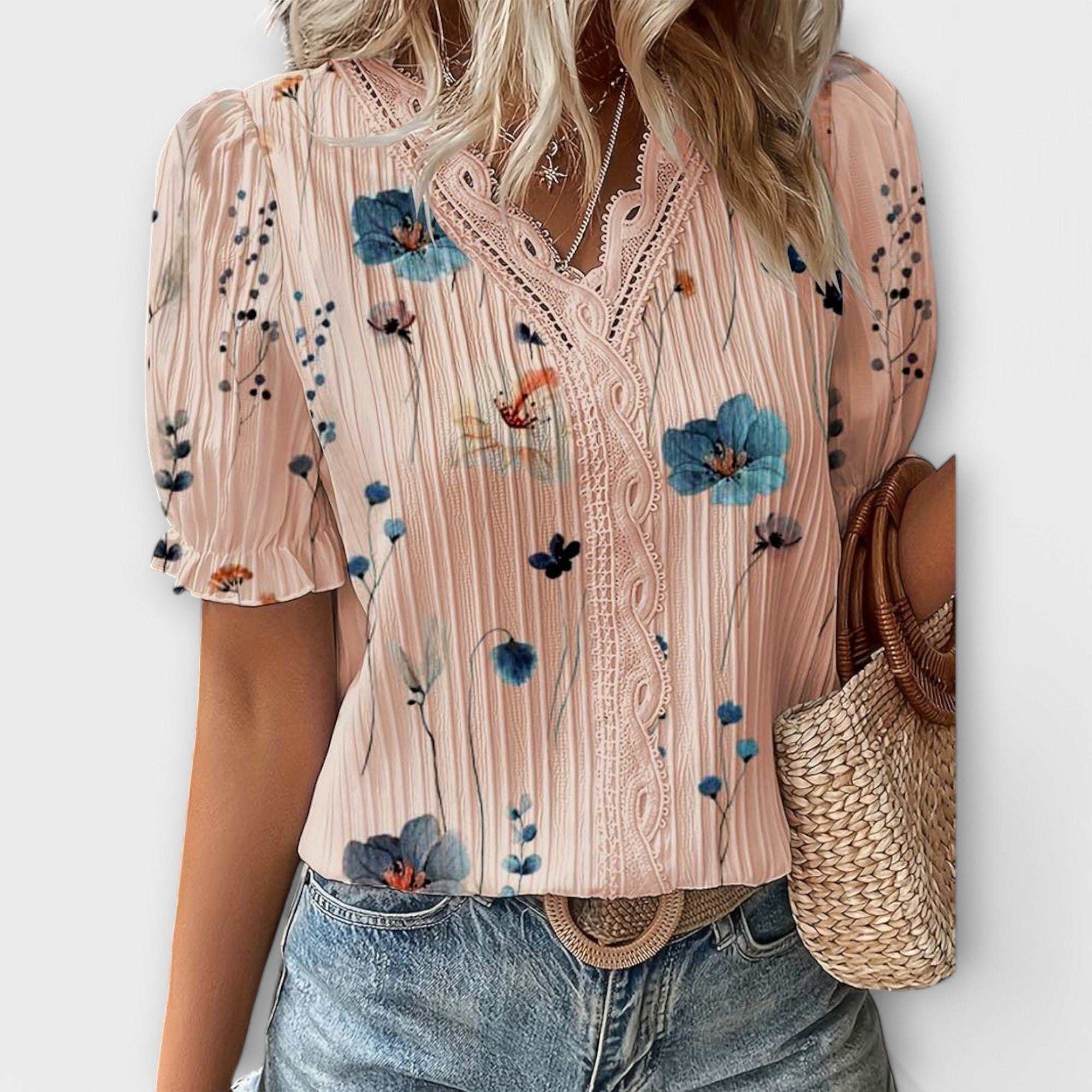 Emily - Blouse à col en V tendance