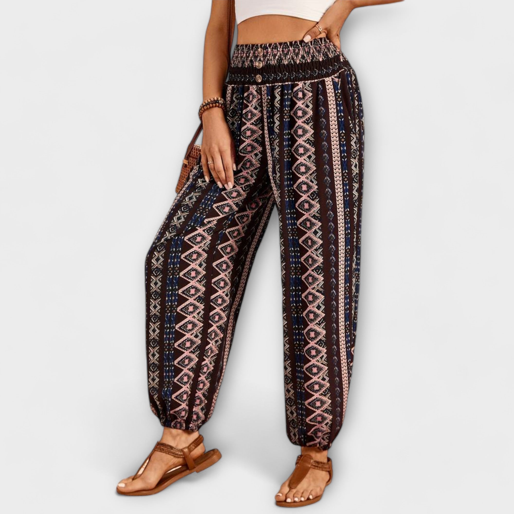 Scarlett - Pantalon avec graphique ethnique