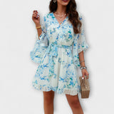 Lina - Robe Midi Femme avec Motif Floral