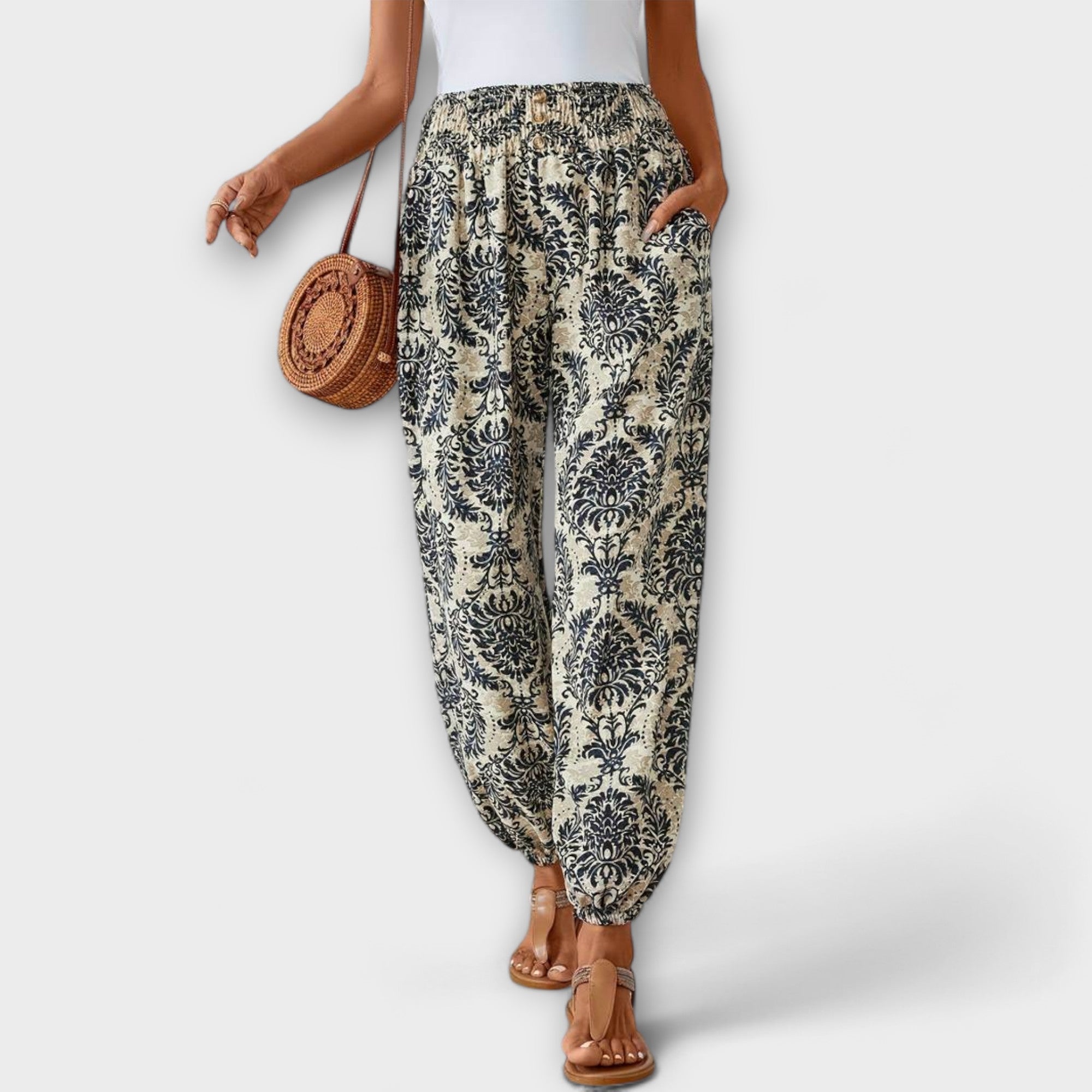 Scarlett - Pantalon avec graphique ethnique