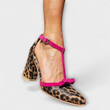 Leontina – Talon bloc avec accent sauvage