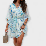 Lina - Robe Midi Femme avec Motif Floral