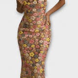 Oakley - Maxi-robe avec paillettes florales dans le style des années 80