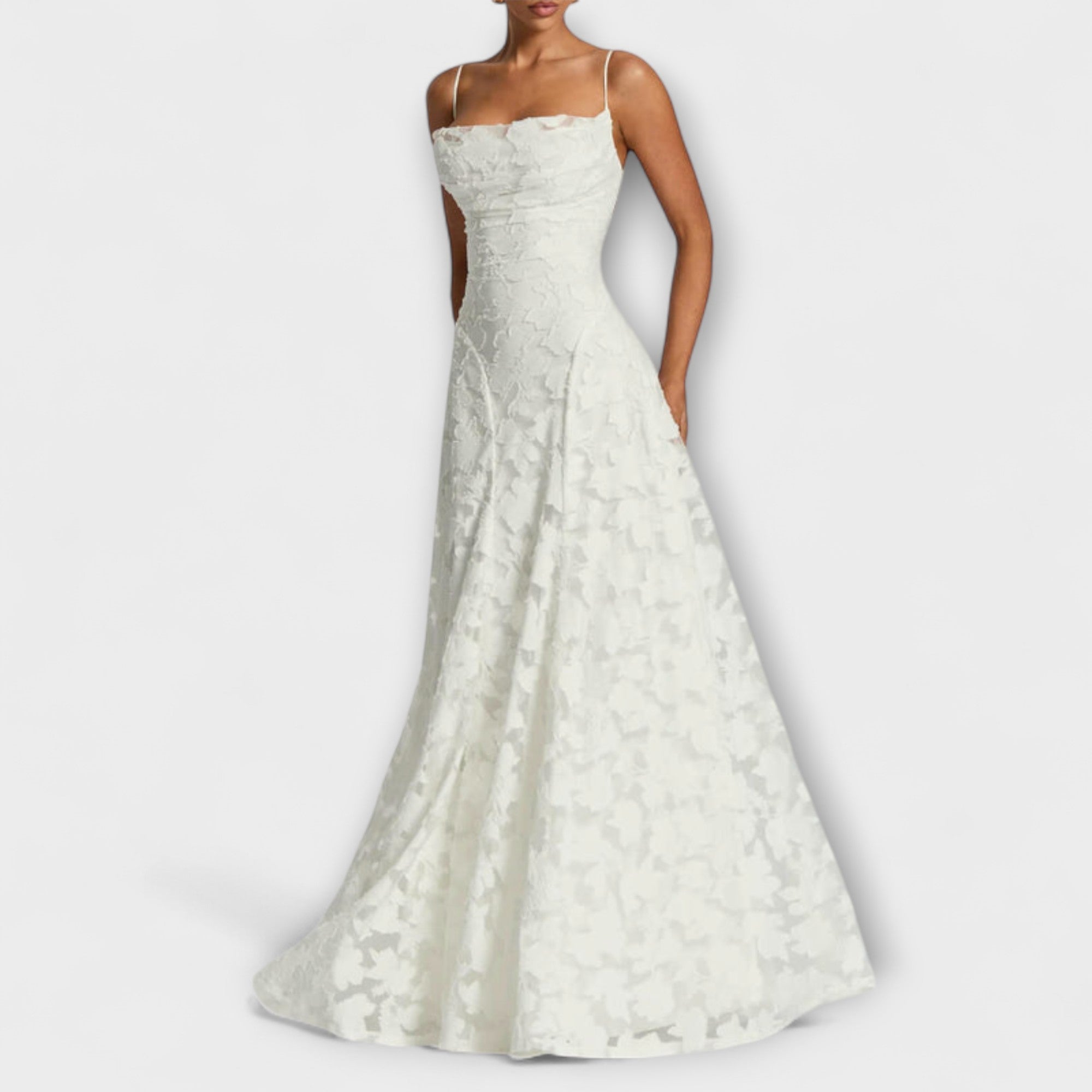 Emberly - Robe Maxikleid en Jacquard Élégante