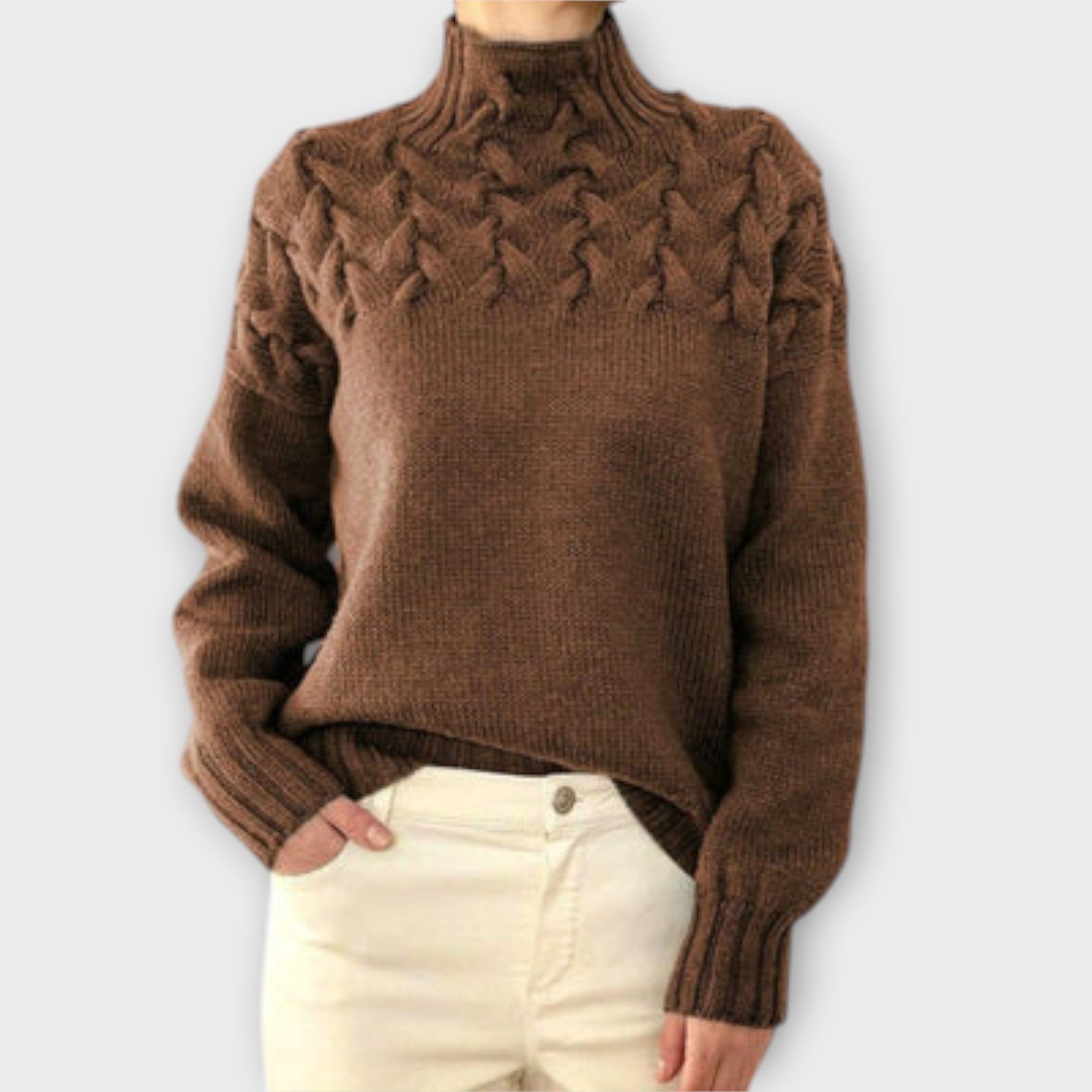 Eva - Pull pour femmes avec détail en torsades