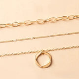 Collier superposé doré rétro
