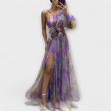 Minna – Robe maxi Amelie asymétrique
