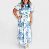 Eliza - Robe Maxi en Toile Intemporelle