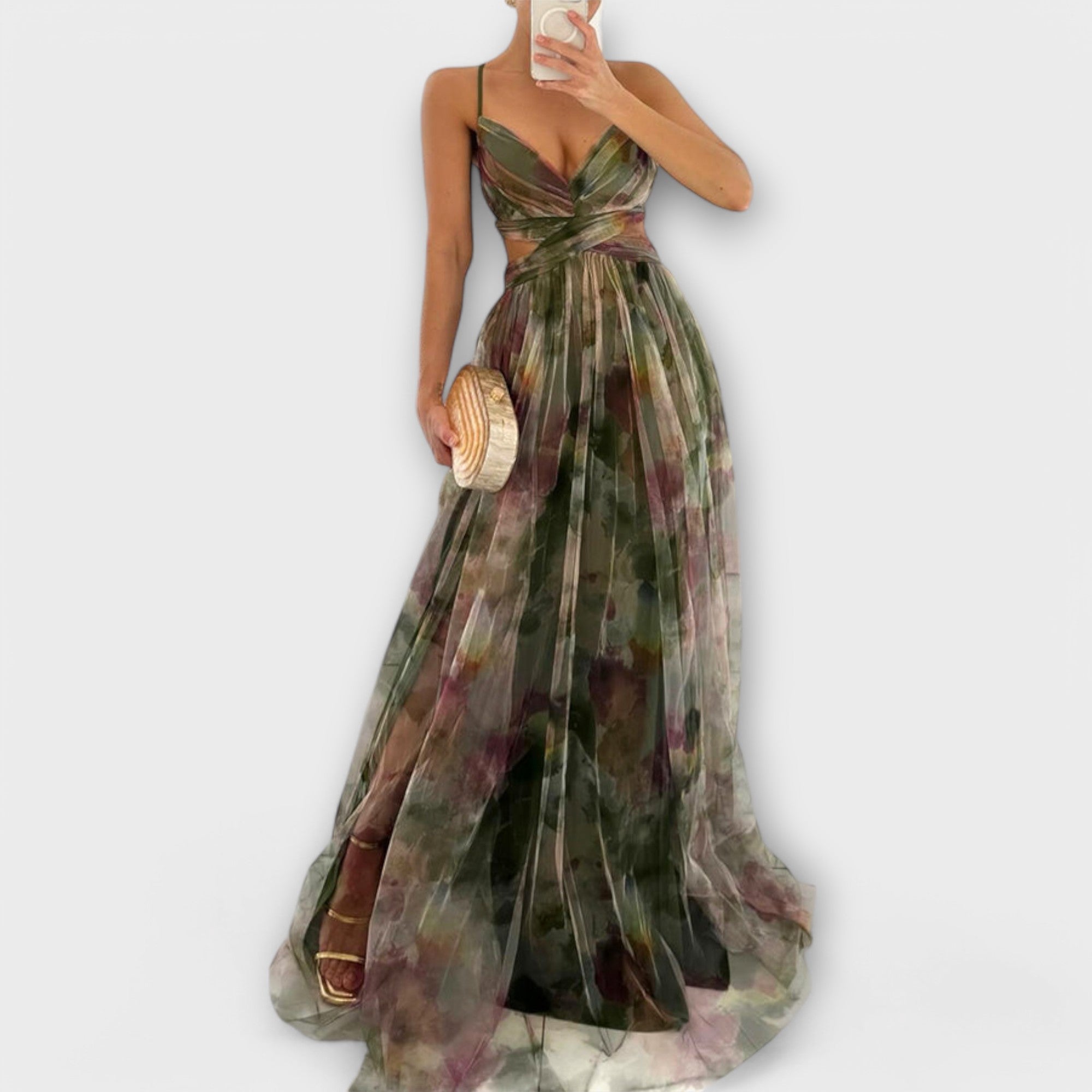 Robe Maxi Annai en Maille - Élégante et Sculptante