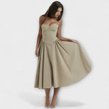 Rosalie - Robe corset sans manches raffinée
