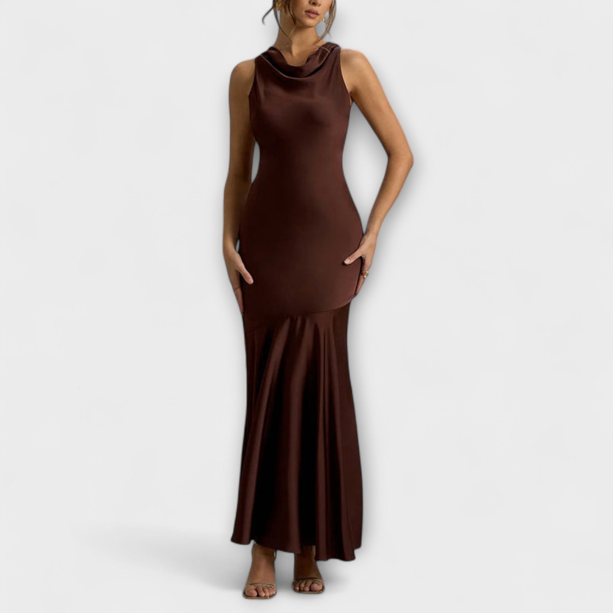 Lennon - Robe maxi élégante en satin