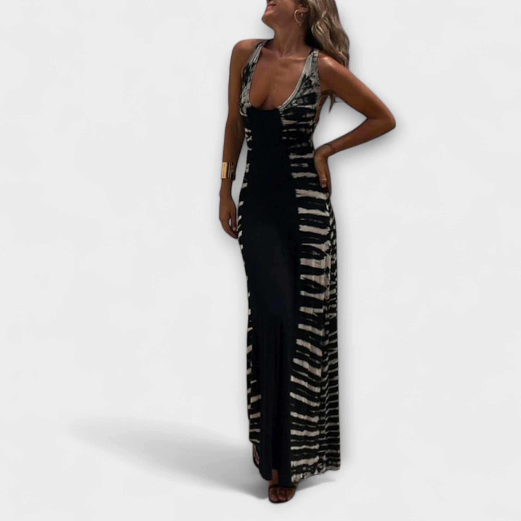 Livia - Robe maxi avec tie-dye ciel étoilé