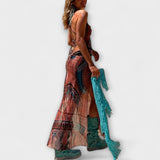 Frais - Robe Midi Unique avec Col Cowl