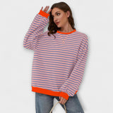Marlene - Pull oversize rayé pour femmes
