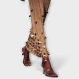 Kathleen - Robe Maxi Tricot Or de Dolly