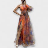 Minna – Robe maxi Amelie asymétrique