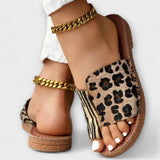 Chaussons bicolores avec motif léopard
