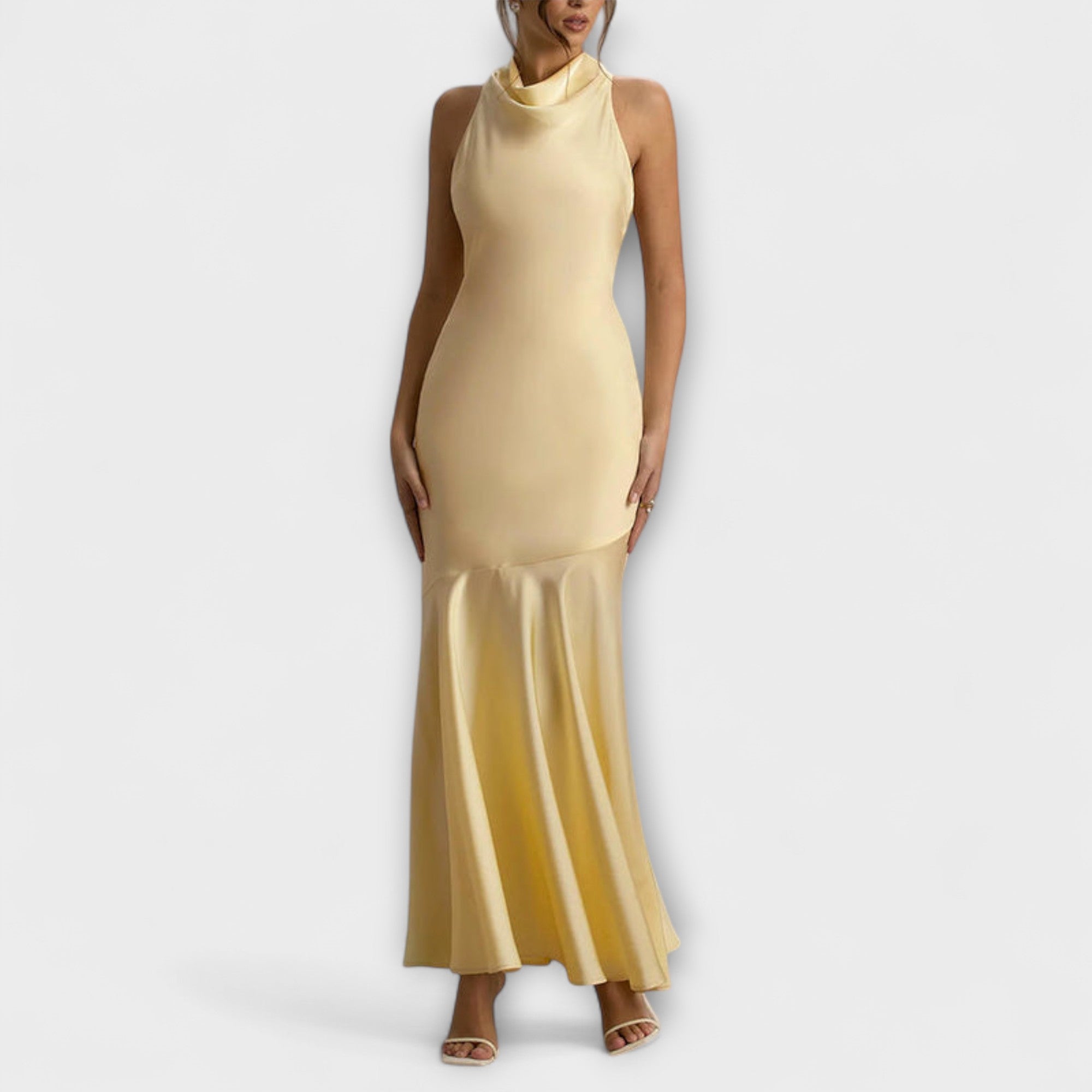 Lennon - Robe maxi élégante en satin