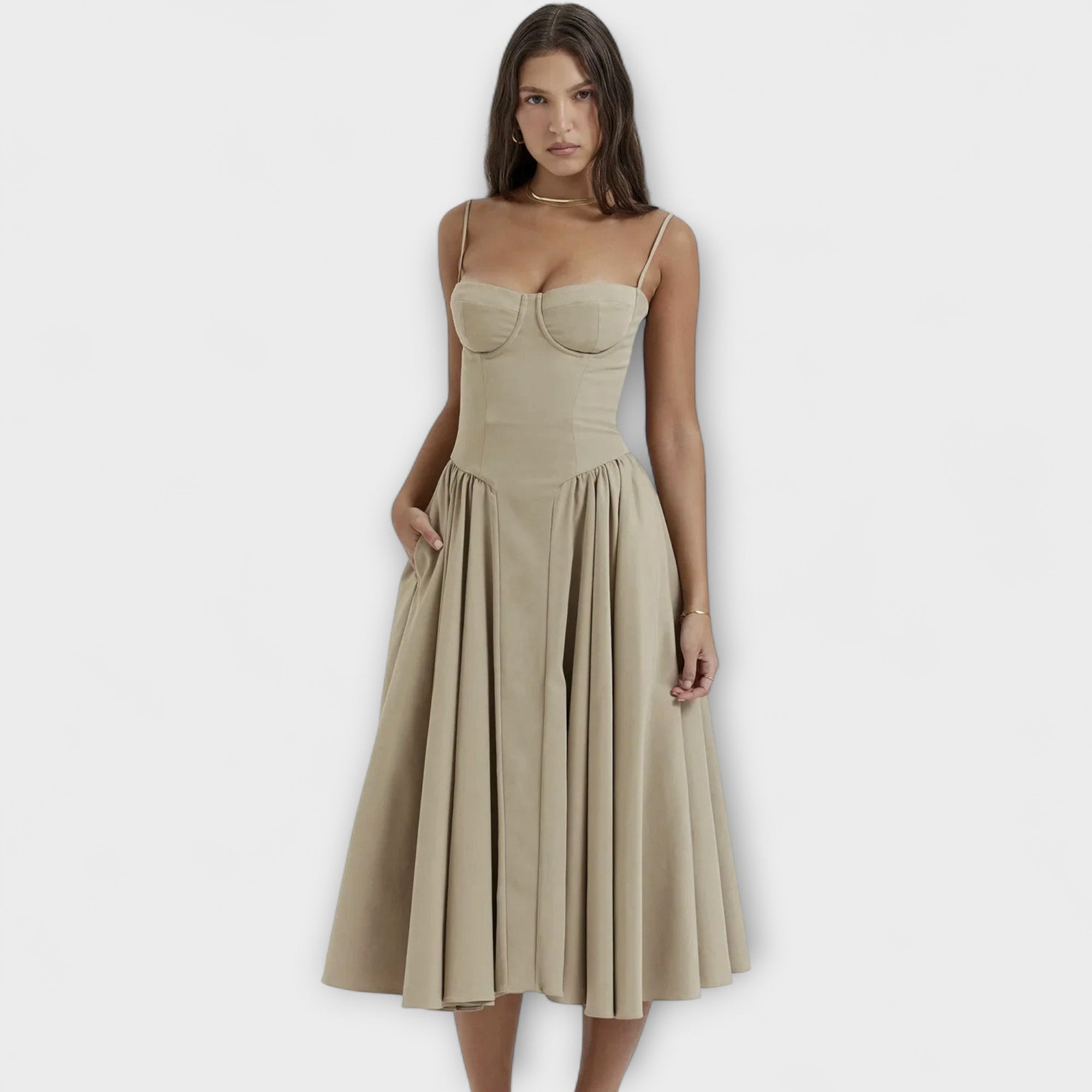 Rosalie - Robe corset sans manches raffinée