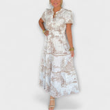Eliza - Robe Maxi en Toile Intemporelle