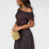 Meadow - Toledo Robe Maxi en Maille à Épaule Unique
