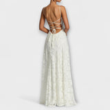 Emberly - Robe Maxikleid en Jacquard Élégante