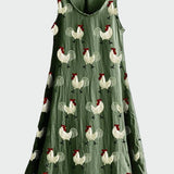 Robe avec motif de coq