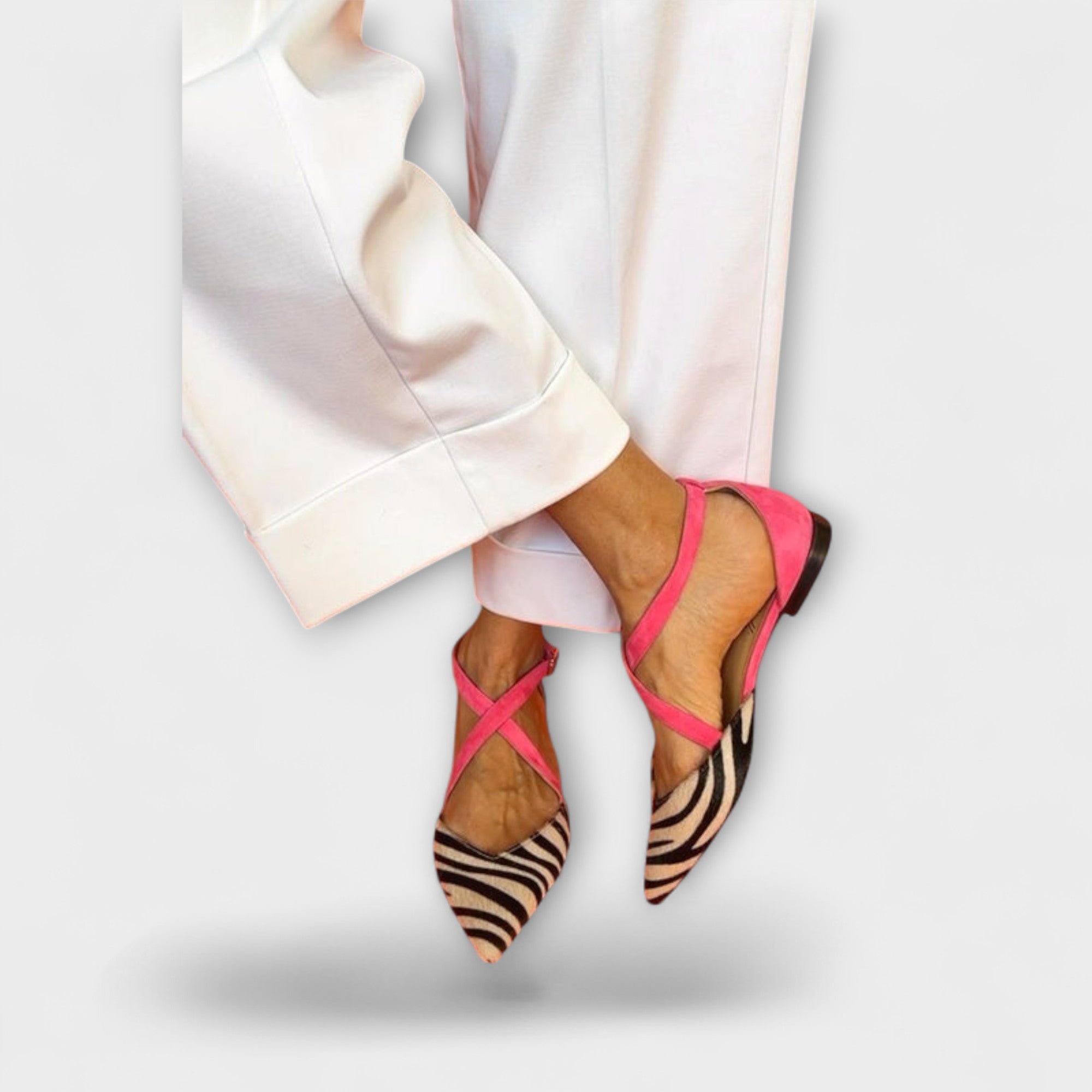 Zarella – Ballerines Zebra en Rose Énergique