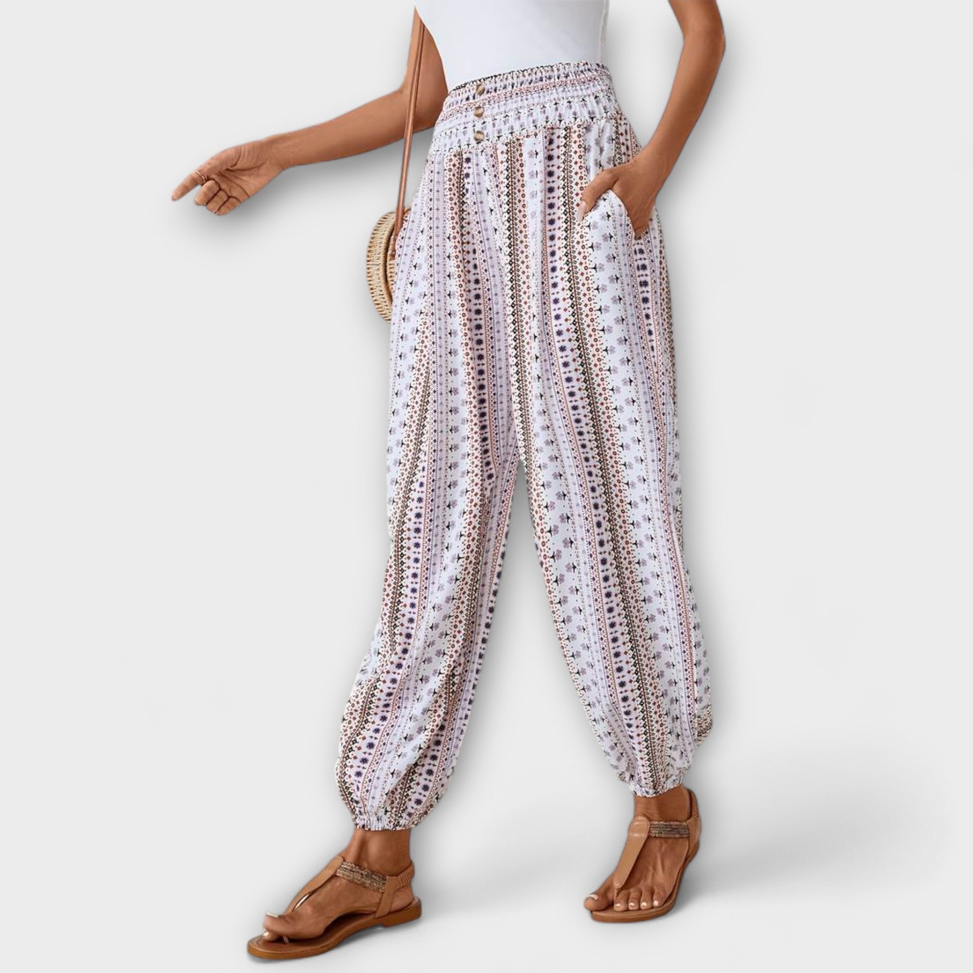 Scarlett - Pantalon avec graphique ethnique