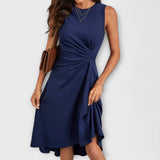 Kimberly – robe mini bleue simple