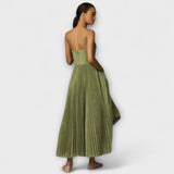 Marilyn - Robe Midi en Tulle avec Jupe Plissée et Design Bustier