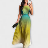 Haven - Robe maxi à plis dégradés sans dos chic