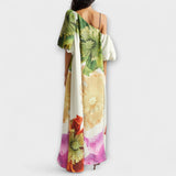Melody - Robe Maxi Fleurie Asymétrique