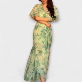 Lana - Élégante Robe Florale à Décolleté en V