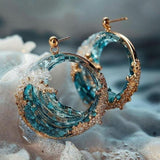 Boucles d'oreilles Mer Tempétueuse