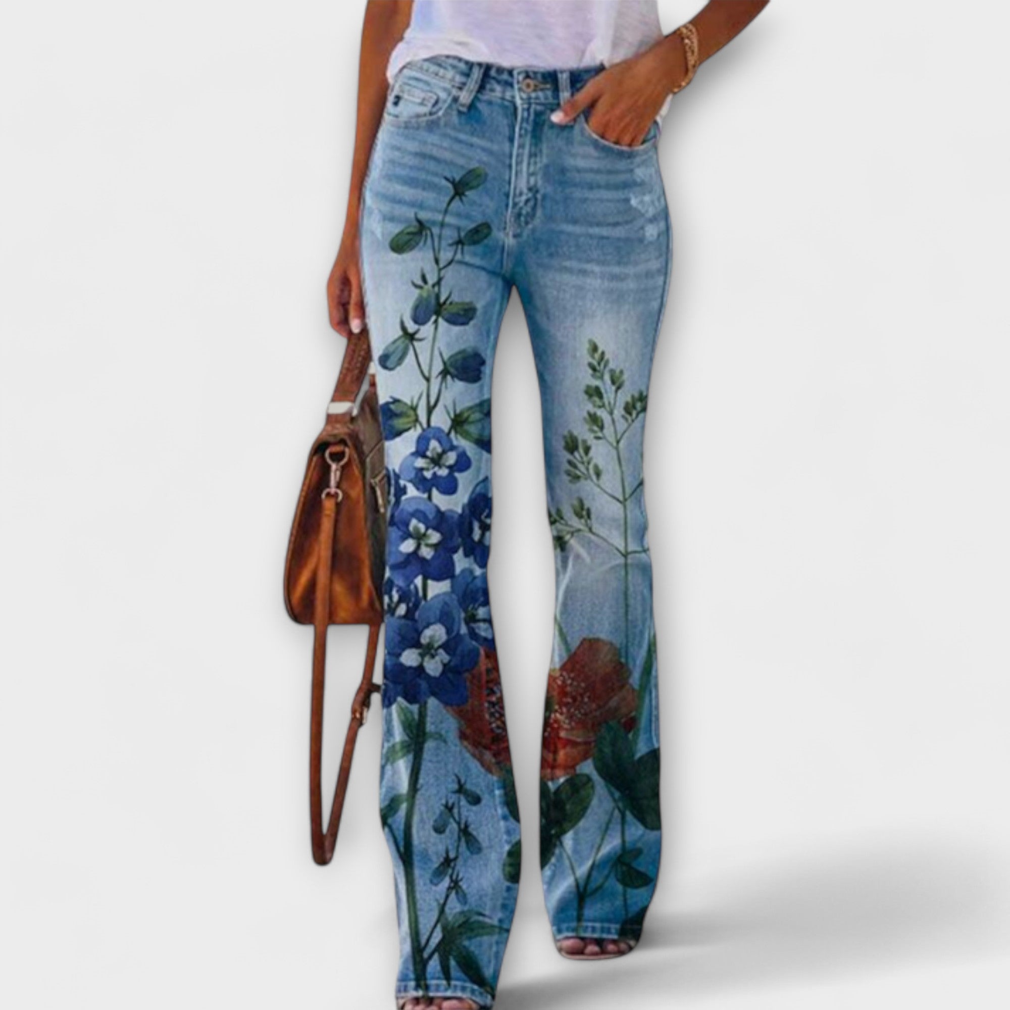 Nina - Pantalon avec fleurs