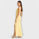 Bella - Robe corset en satin à volants