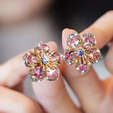 Boucles d'oreilles avec des pierres colorées