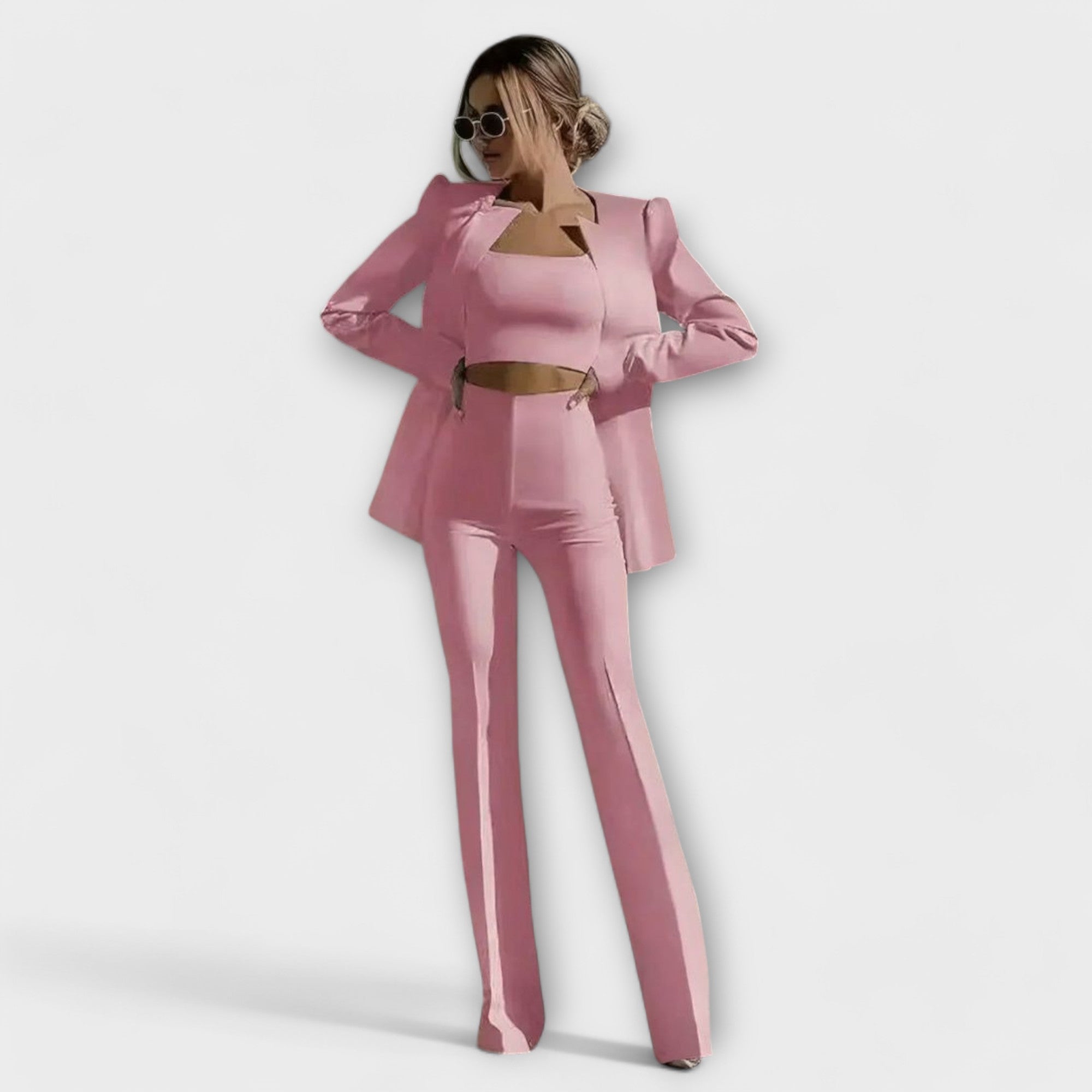 Selina - Ensemble 3 pièces élégant (Blazer, Top, Pantalon)