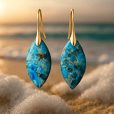 Boucles d'oreilles élégantes en bleu marine