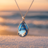 Collier en émail en forme de vague