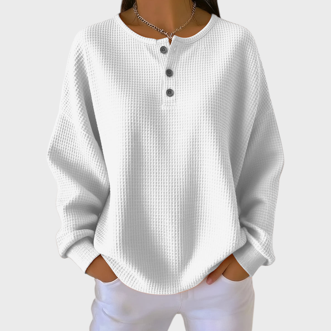 Hélène - Pull en doux tricot gaufré
