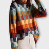 Erika - Pull à col roulé en patchwork