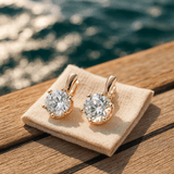 Boucles d'oreilles rondes en zircon