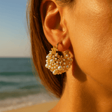 Boucles d'oreilles Kultainen Aamu en mousse