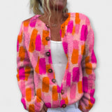 Flora – Cardigan en tricot avec imprimé floral