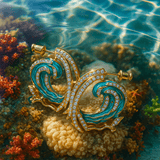 Boucles d'oreilles marines