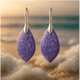 Boucles d'oreilles avec perles violettes