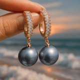 Boucles d'oreilles avec perles naturelles