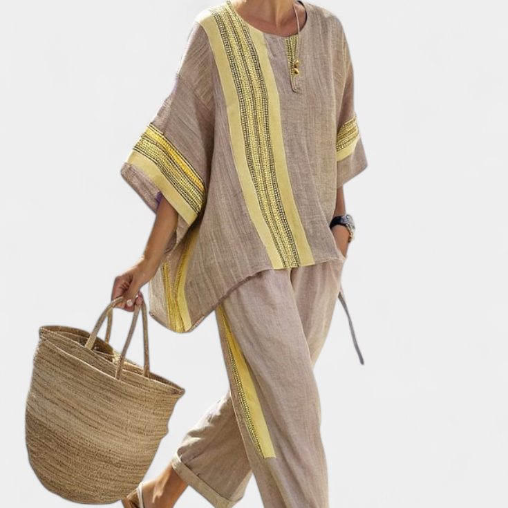 Lorena - Ensemble en lin et bambou boho